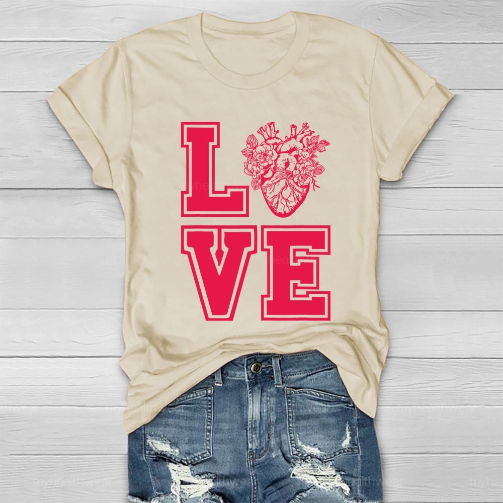 Love Heart  Healthwear T-shirt