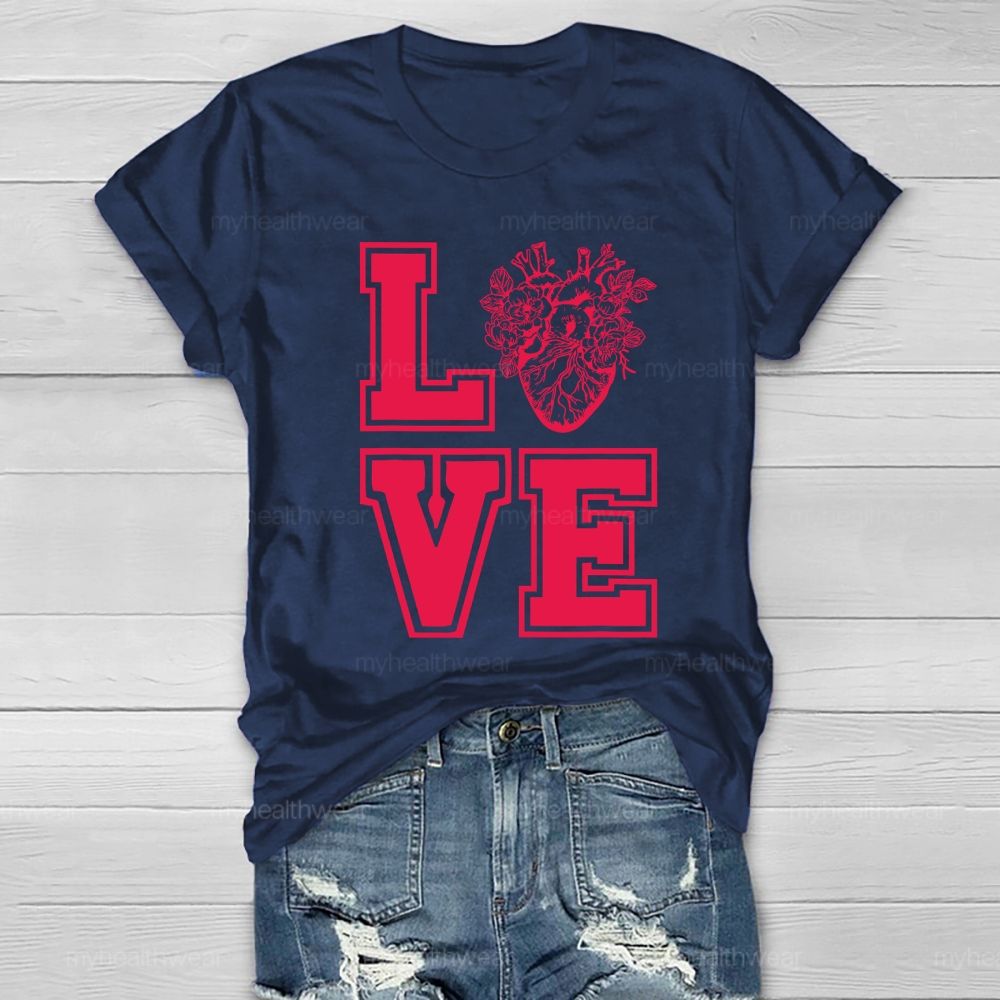 Love Heart  Healthwear T-shirt
