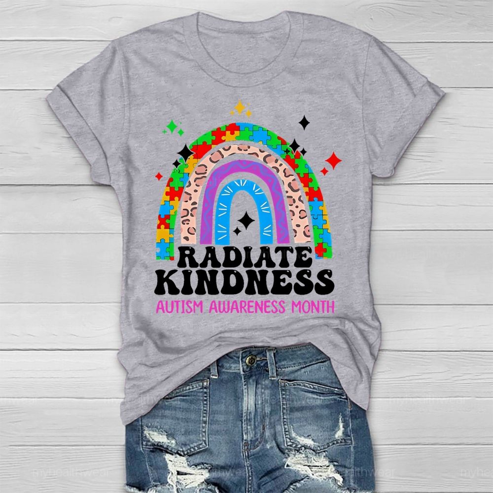 Radiate Kindness Autism Awareness Month  Healthwear T-shirt