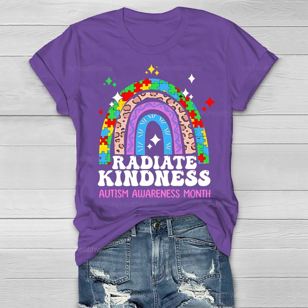 Radiate Kindness Autism Awareness Month  Healthwear T-shirt