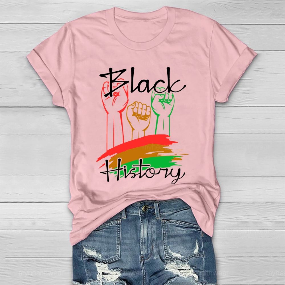 Black History Fist Healthwear T-shirt