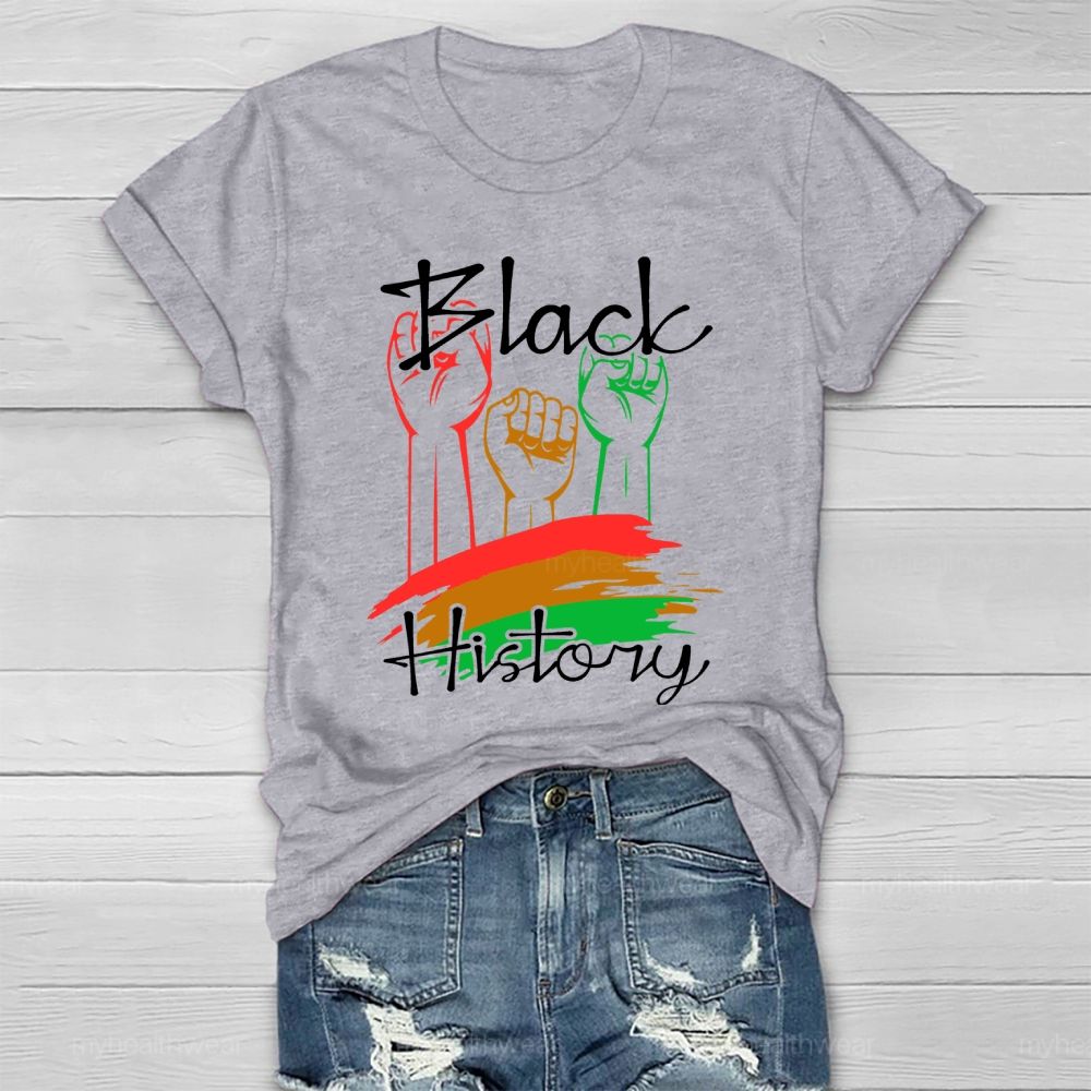 Black History Fist Healthwear T-shirt