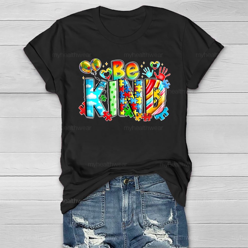 Be Kind Puzzle Healthwear T-shirt