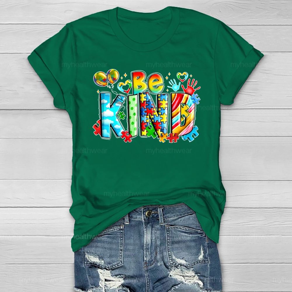 Be Kind Puzzle Healthwear T-shirt