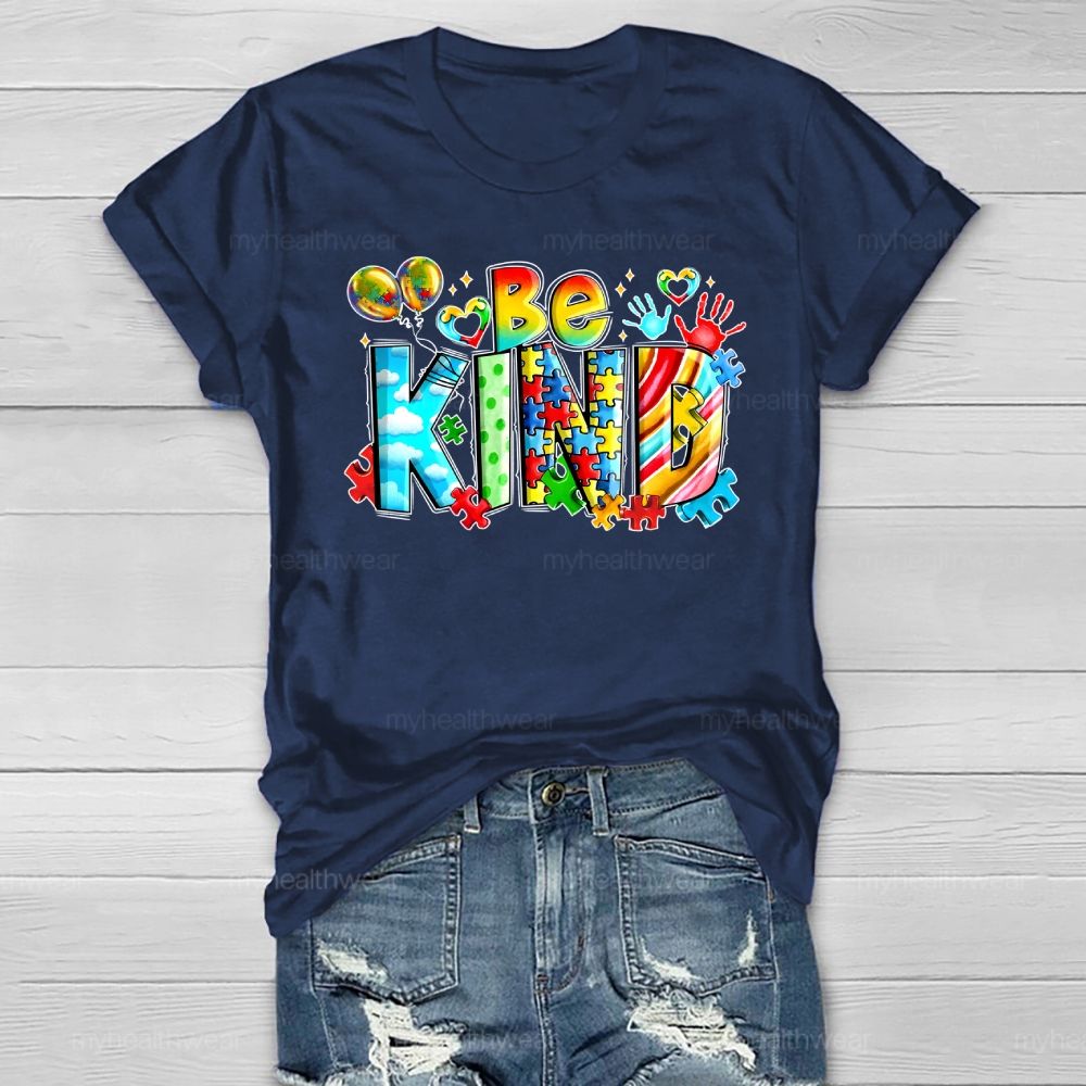 Be Kind Puzzle Healthwear T-shirt