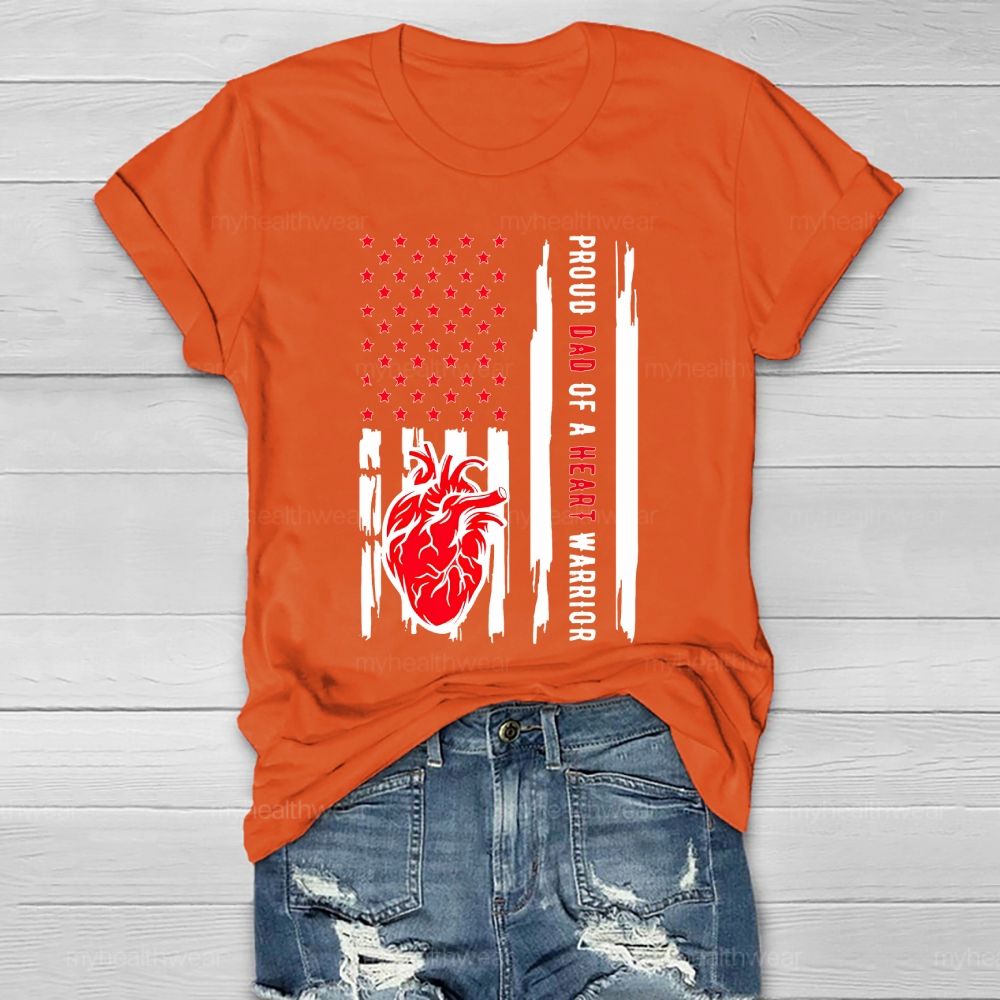 Personalized  Proud Dad Of A Heart Warrior  Healthwear T-shirt