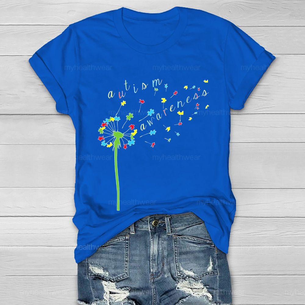 Autism Awareness Dandelion Healthwear T-shirt