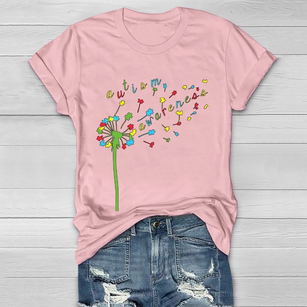 Autism Awareness Dandelion Healthwear T-shirt