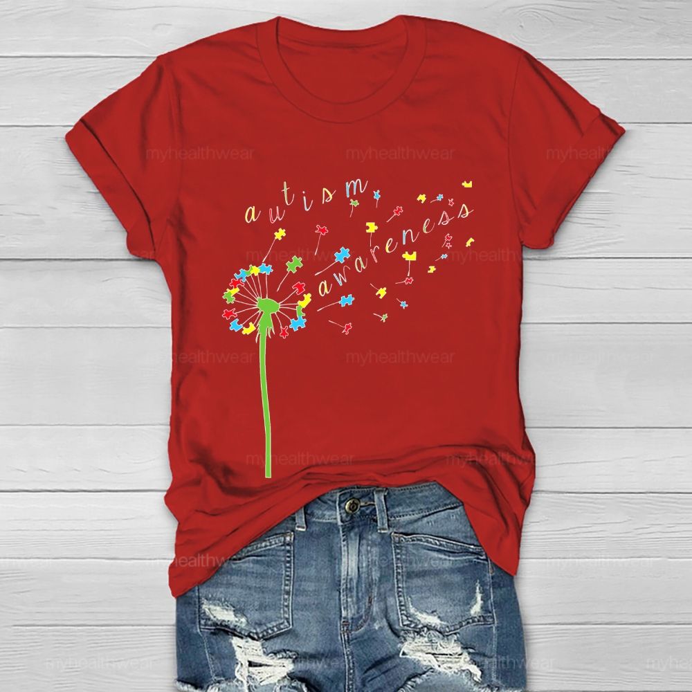 Autism Awareness Dandelion Healthwear T-shirt