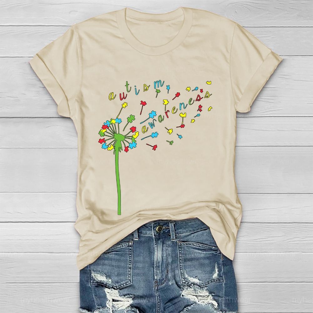 Autism Awareness Dandelion Healthwear T-shirt