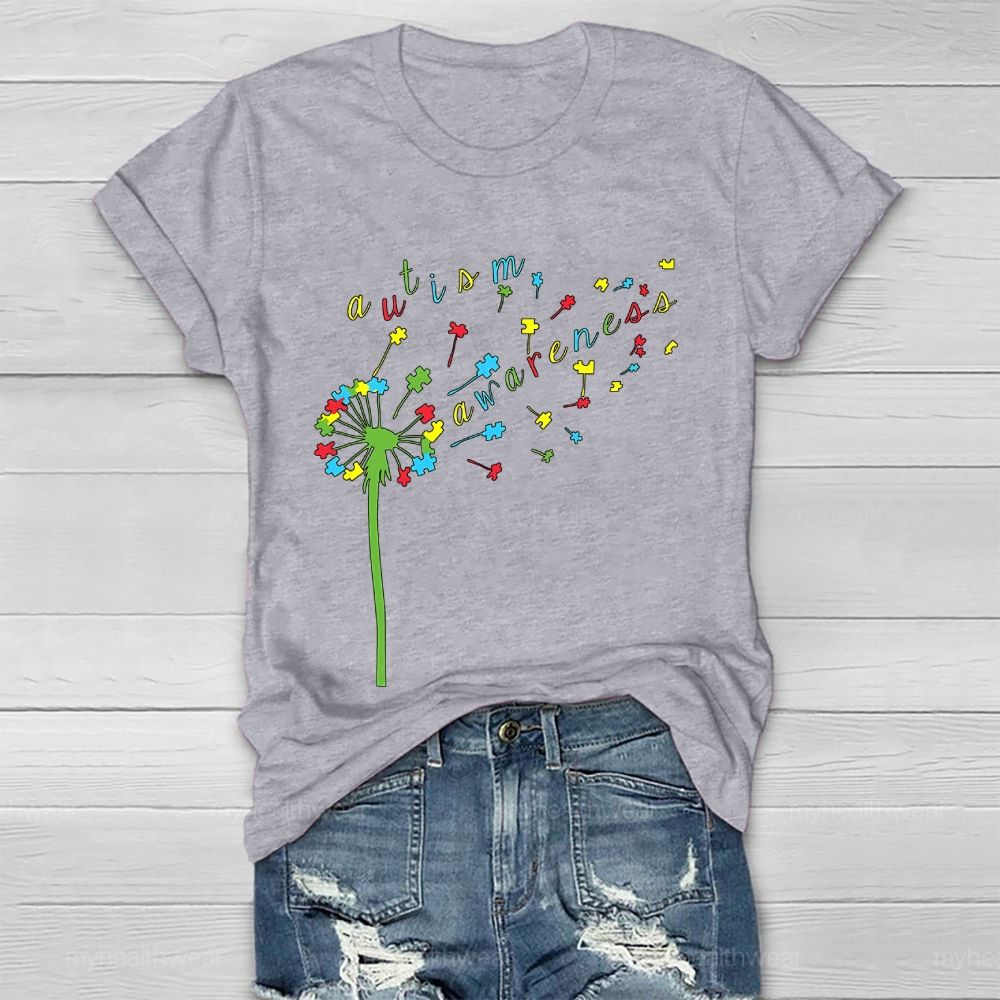 Autism Awareness Dandelion Healthwear T-shirt