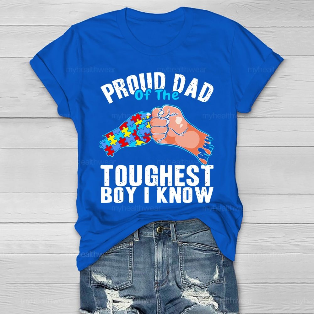 Personalized Proud Dad Of The Toughest Boy I Know  Healthwear T-shirt