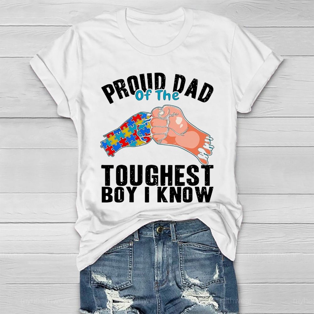 Personalized Proud Dad Of The Toughest Boy I Know  Healthwear T-shirt