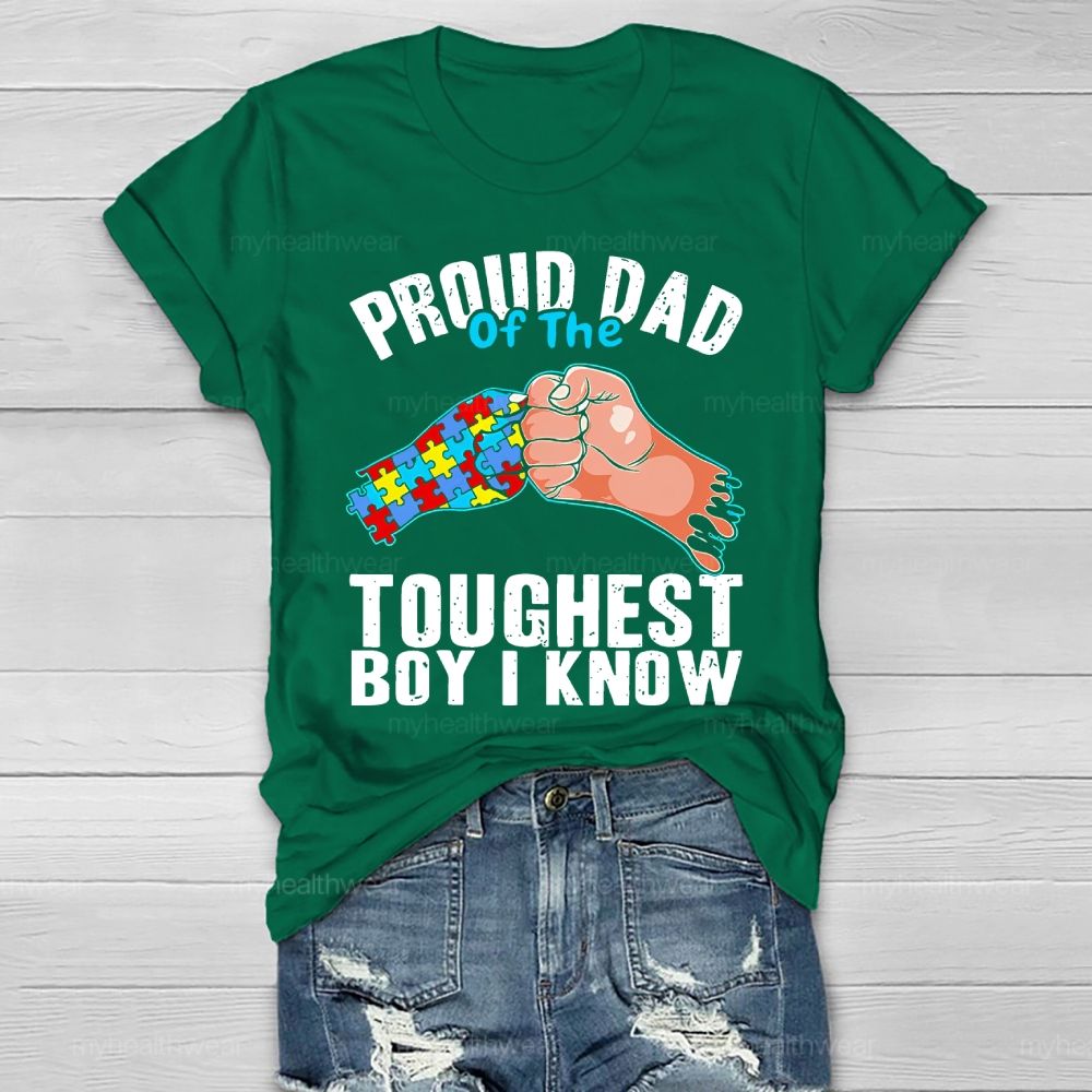 Personalized Proud Dad Of The Toughest Boy I Know  Healthwear T-shirt