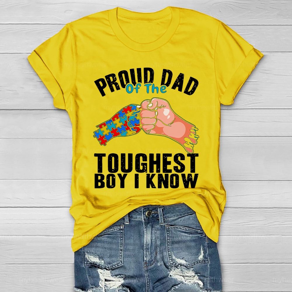 Personalized Proud Dad Of The Toughest Boy I Know  Healthwear T-shirt