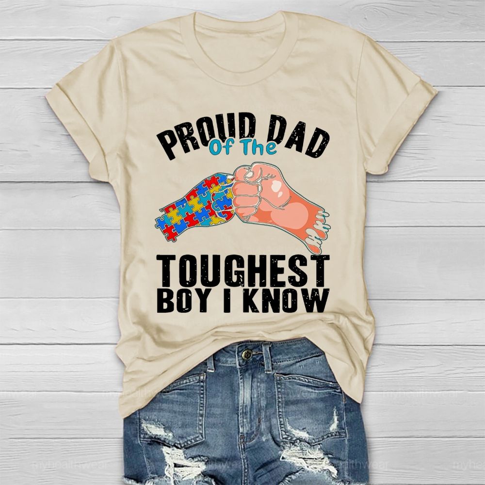 Personalized Proud Dad Of The Toughest Boy I Know  Healthwear T-shirt