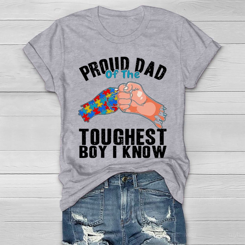 Personalized Proud Dad Of The Toughest Boy I Know  Healthwear T-shirt