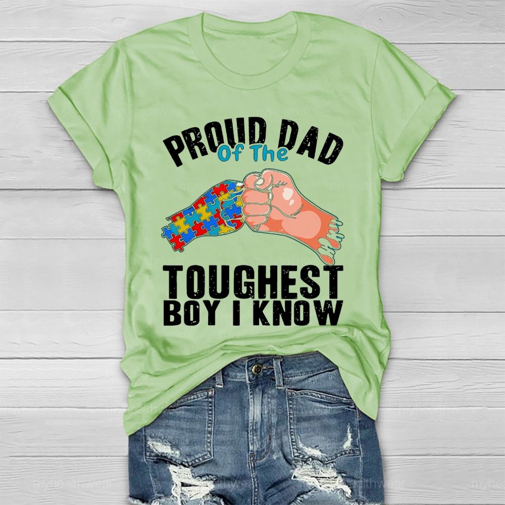 Personalized Proud Dad Of The Toughest Boy I Know  Healthwear T-shirt