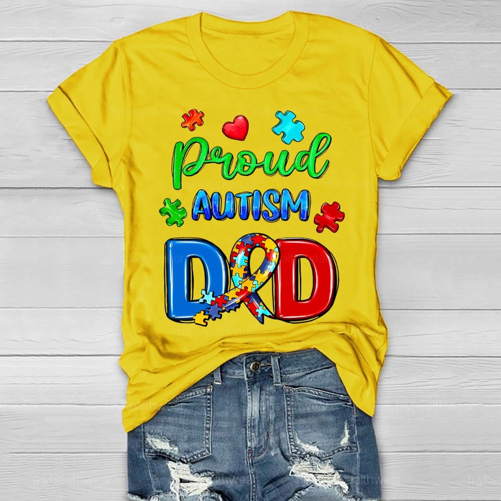 Proud Autism Dad Healthwear T-shirt