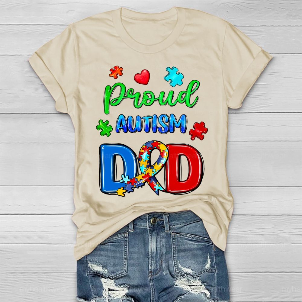 Proud Autism Dad Healthwear T-shirt