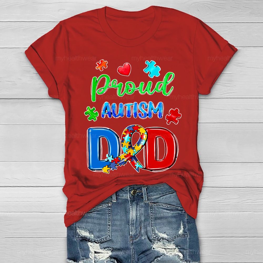 Proud Autism Dad Healthwear T-shirt
