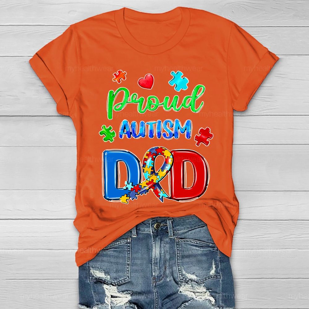 Proud Autism Dad Healthwear T-shirt