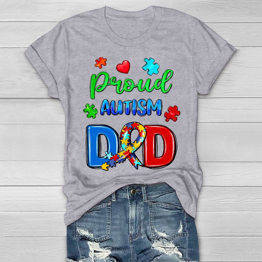 Proud Autism Dad Healthwear T-shirt