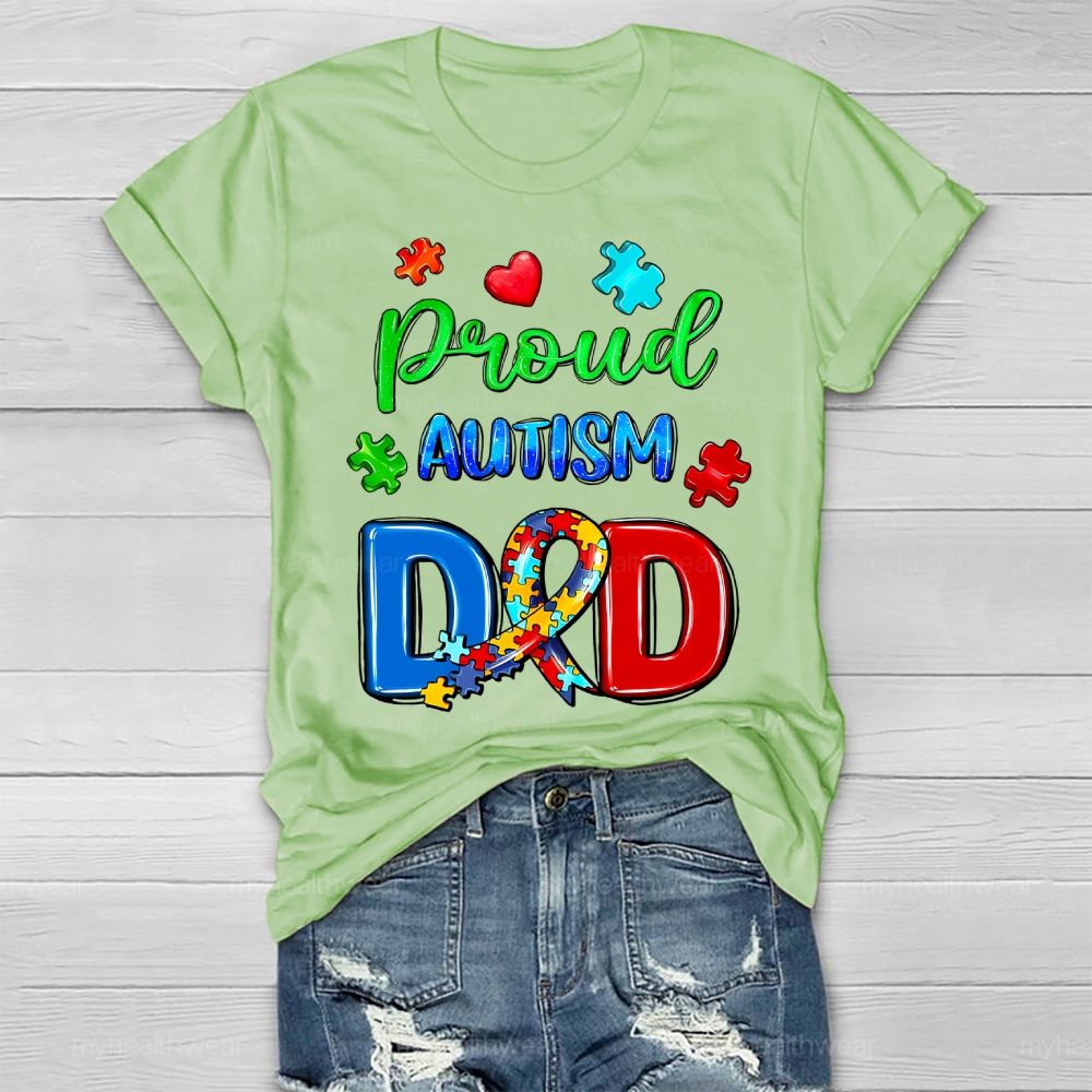 Proud Autism Dad Healthwear T-shirt