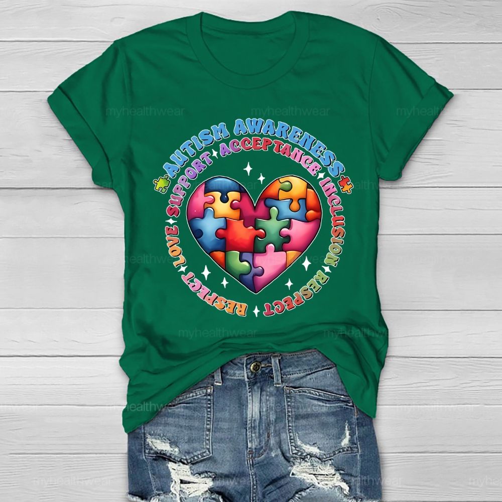 Autism Awareness Acceptance  Healthwear T-shirt