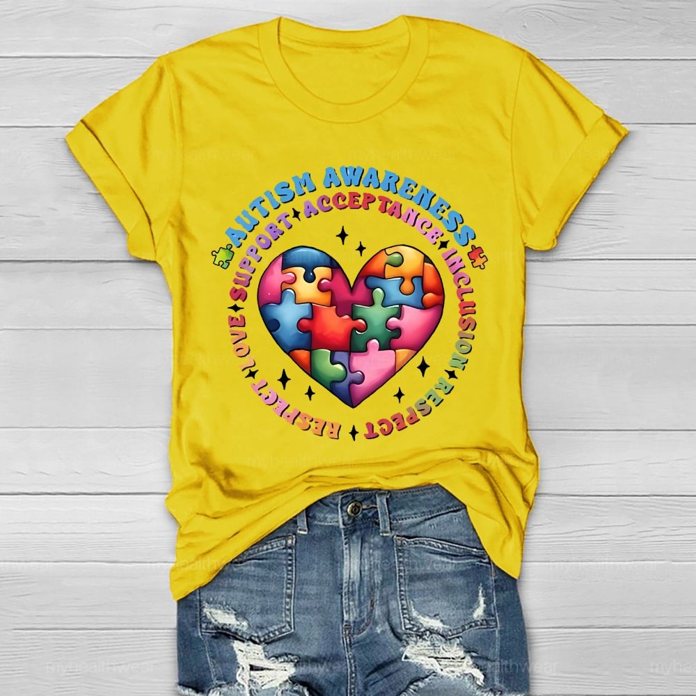 Autism Awareness Acceptance  Healthwear T-shirt