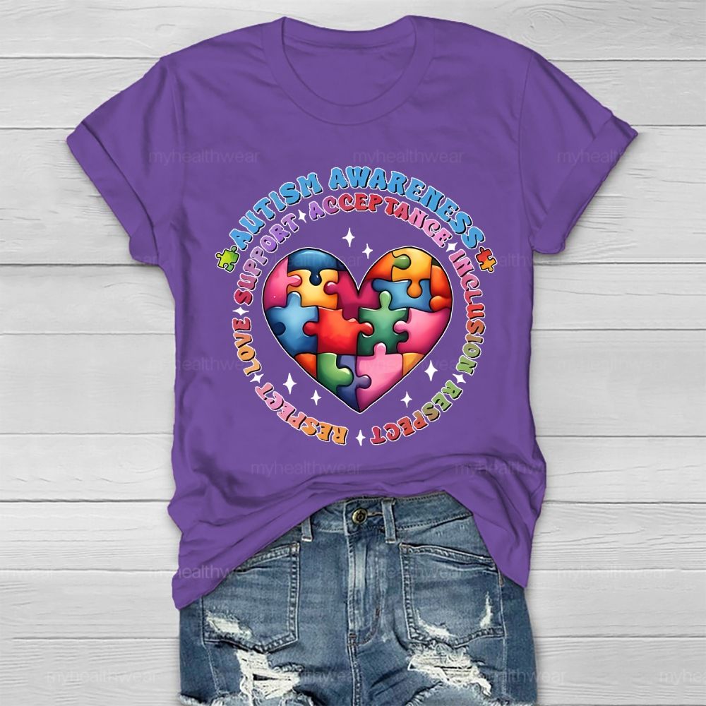 Autism Awareness Acceptance  Healthwear T-shirt