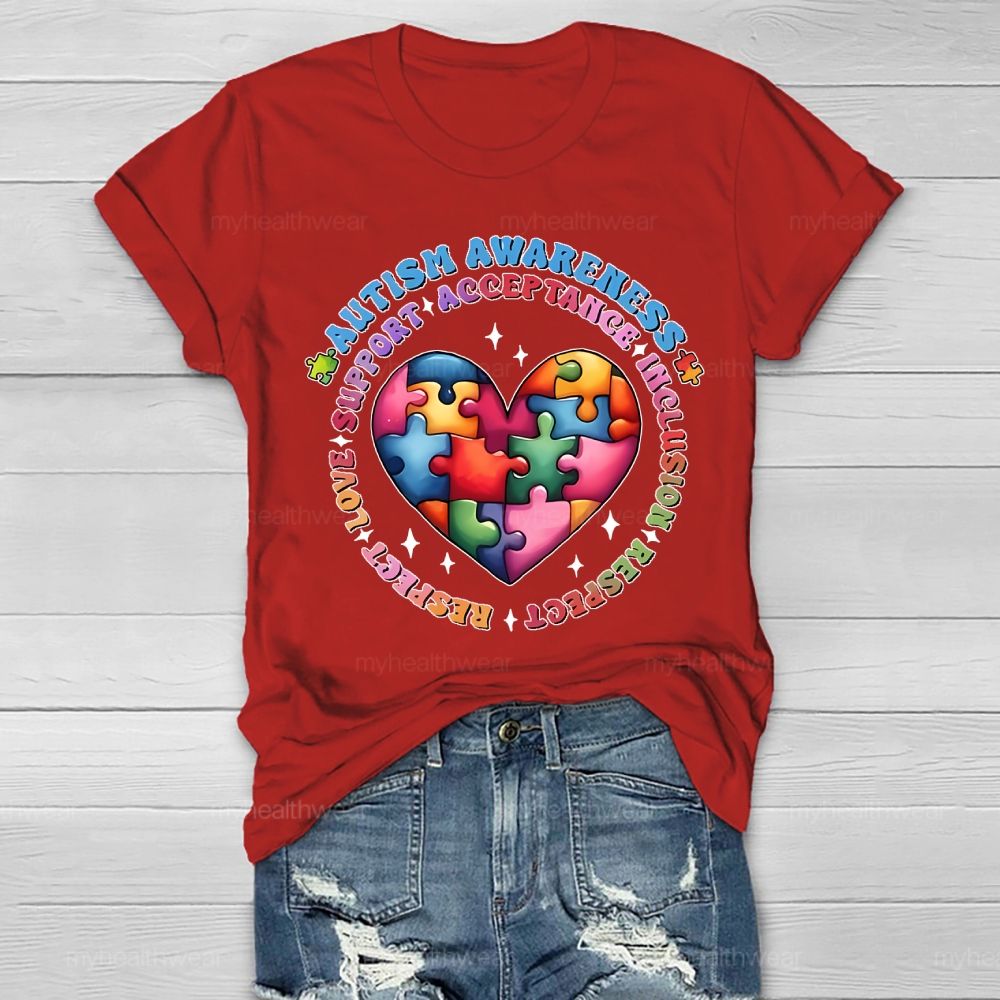 Autism Awareness Acceptance  Healthwear T-shirt