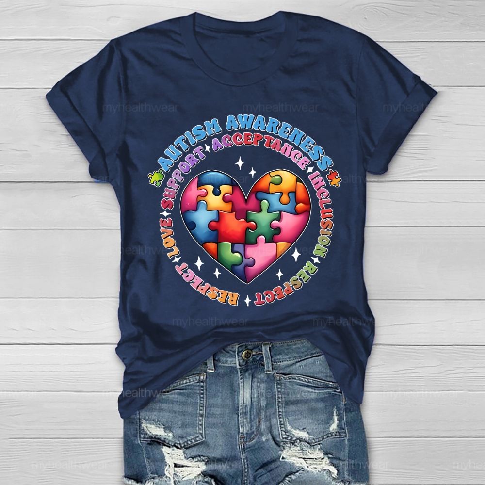 Autism Awareness Acceptance  Healthwear T-shirt