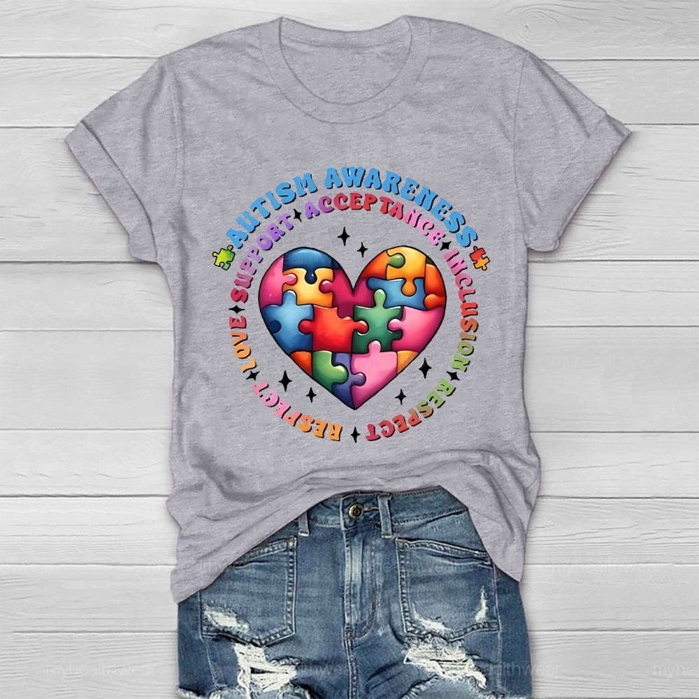 Autism Awareness Acceptance  Healthwear T-shirt