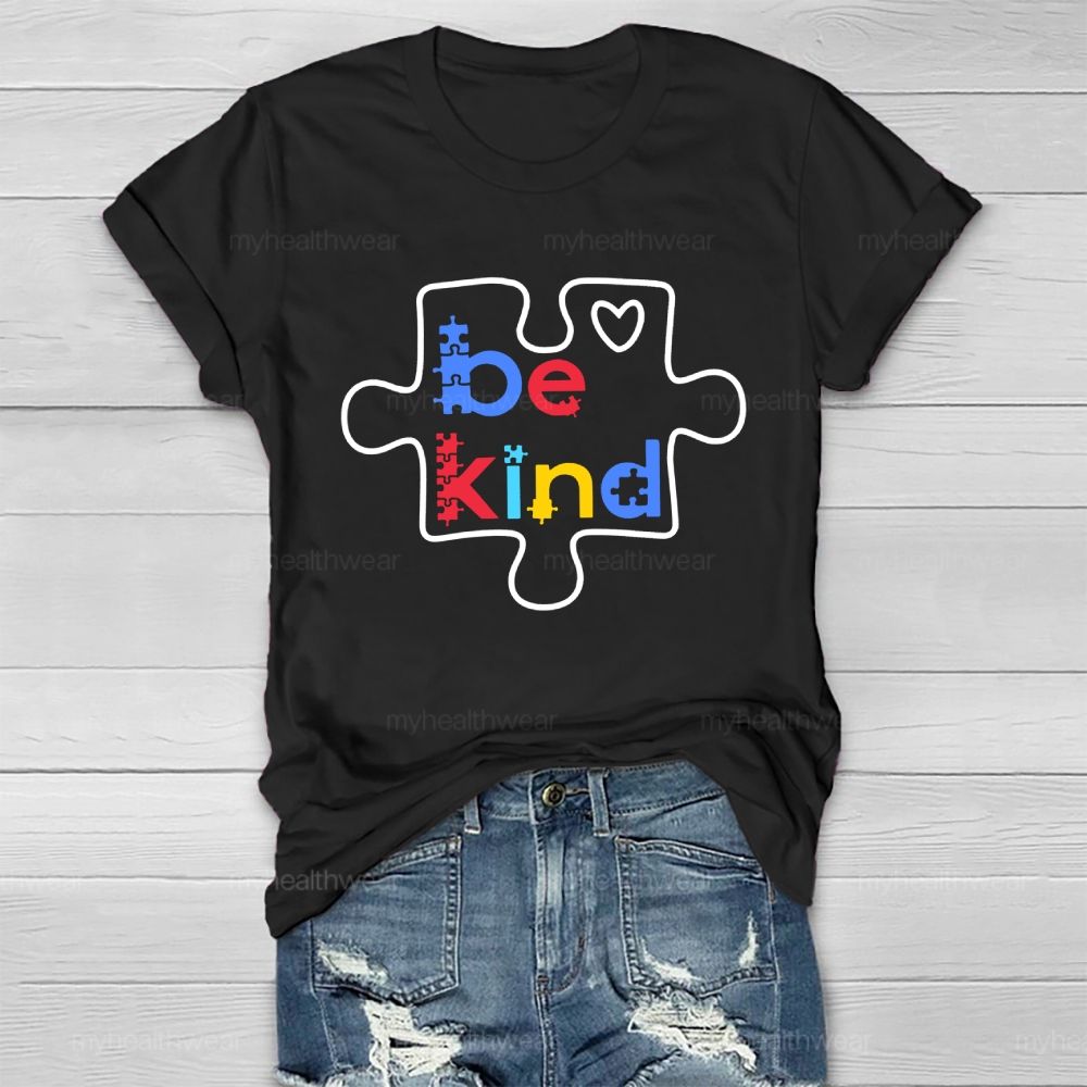 Be Kind Puzzle Healthwear T-shirt