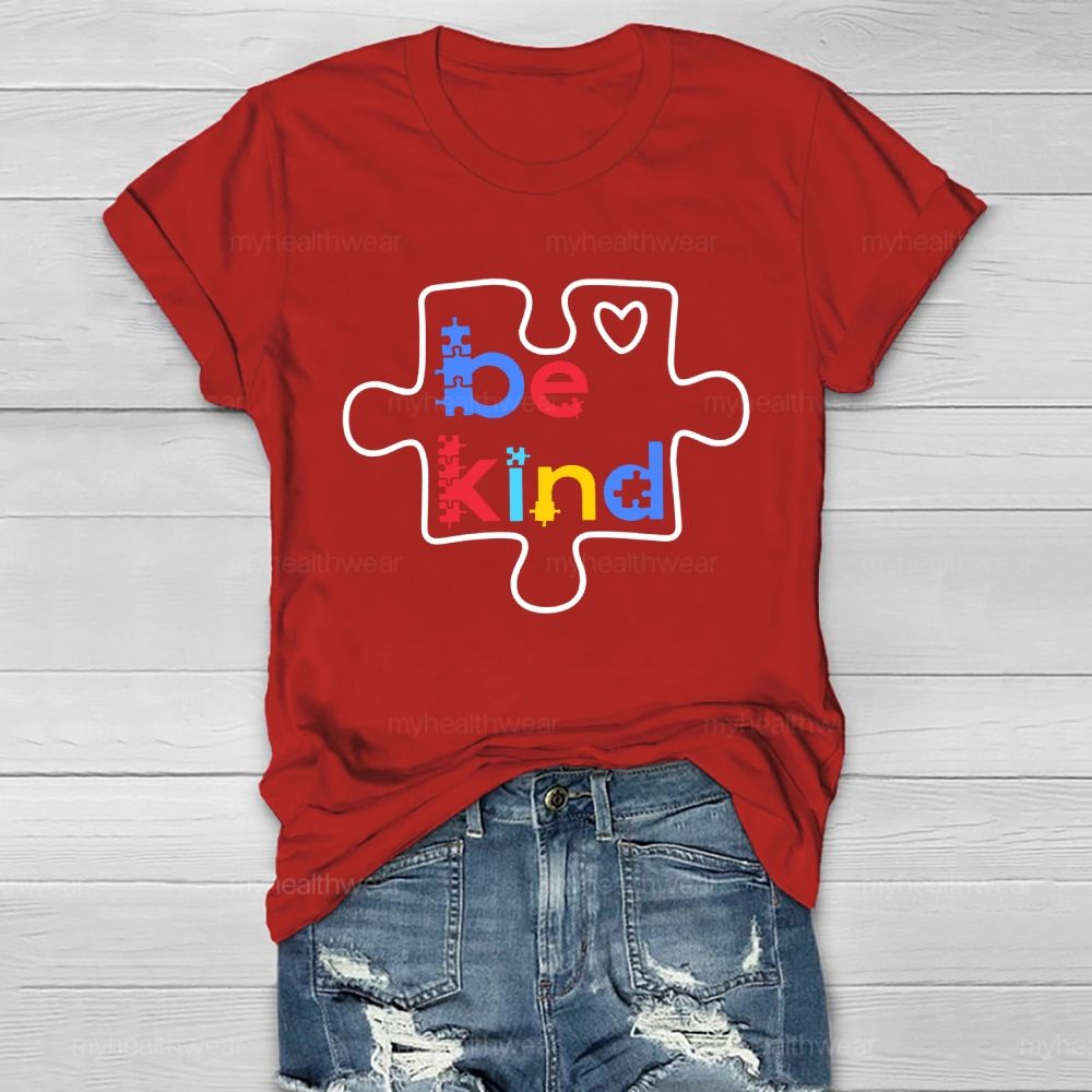 Be Kind Puzzle Healthwear T-shirt