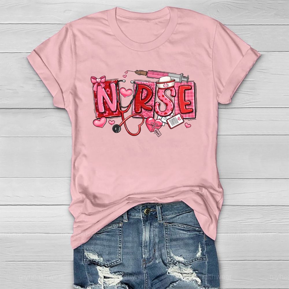 Nurse Valentine's Day Healthwear T-shirt