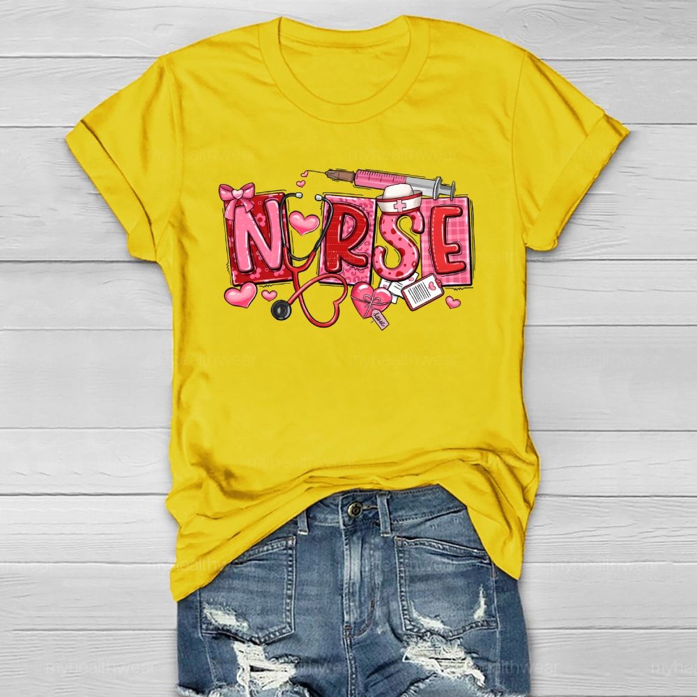 Nurse Valentine's Day Healthwear T-shirt
