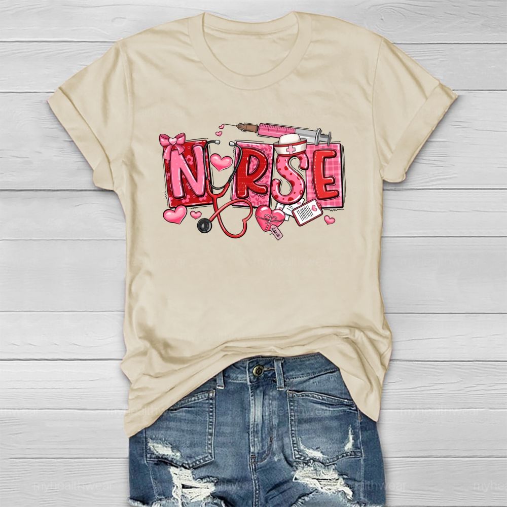 Nurse Valentine's Day Healthwear T-shirt