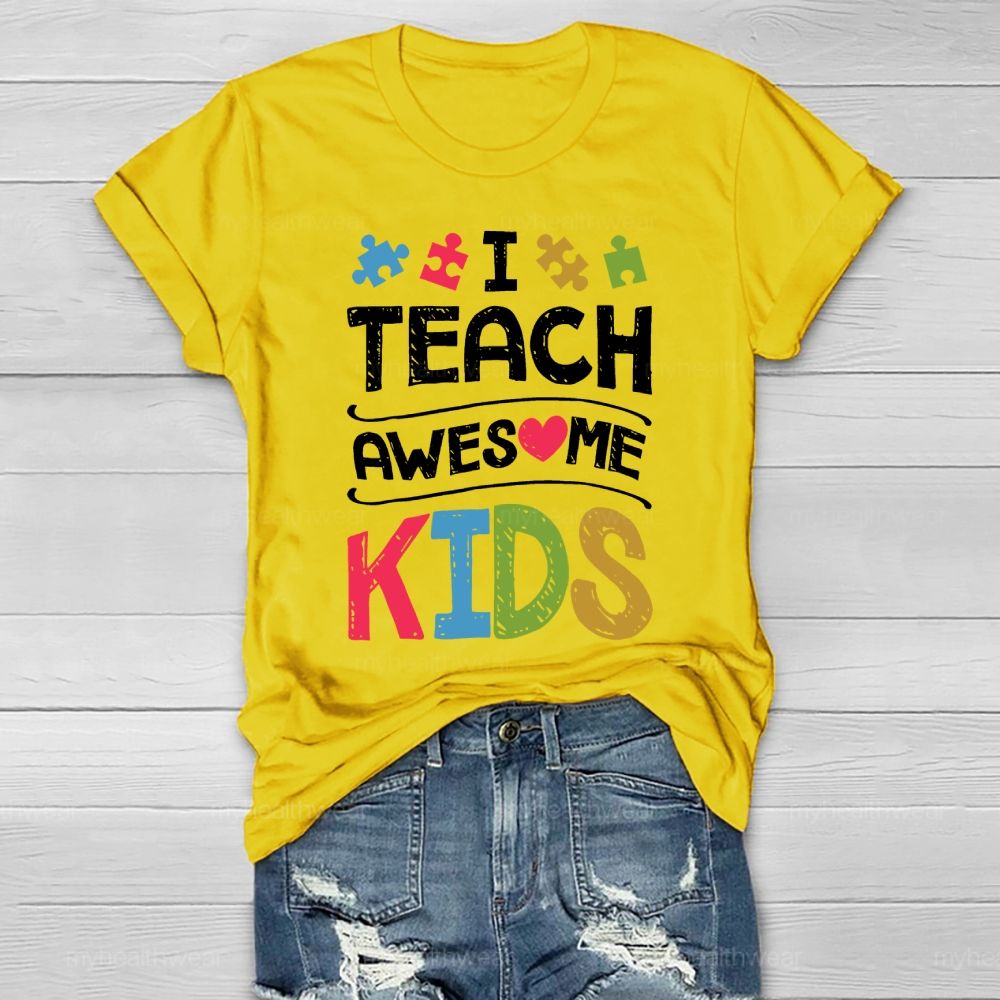 I Teach Awesome Kids  Healthwear T-shirt