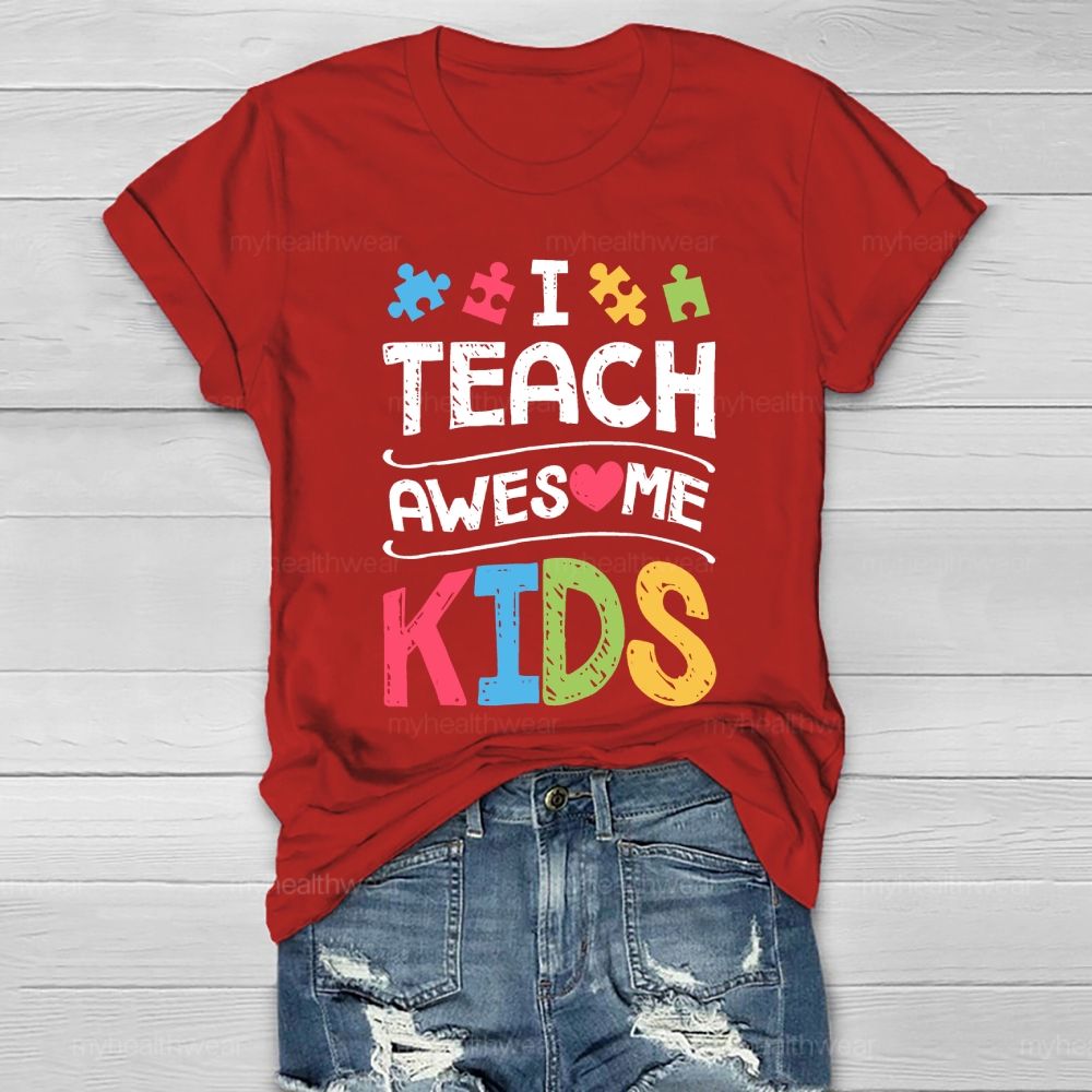 I Teach Awesome Kids  Healthwear T-shirt