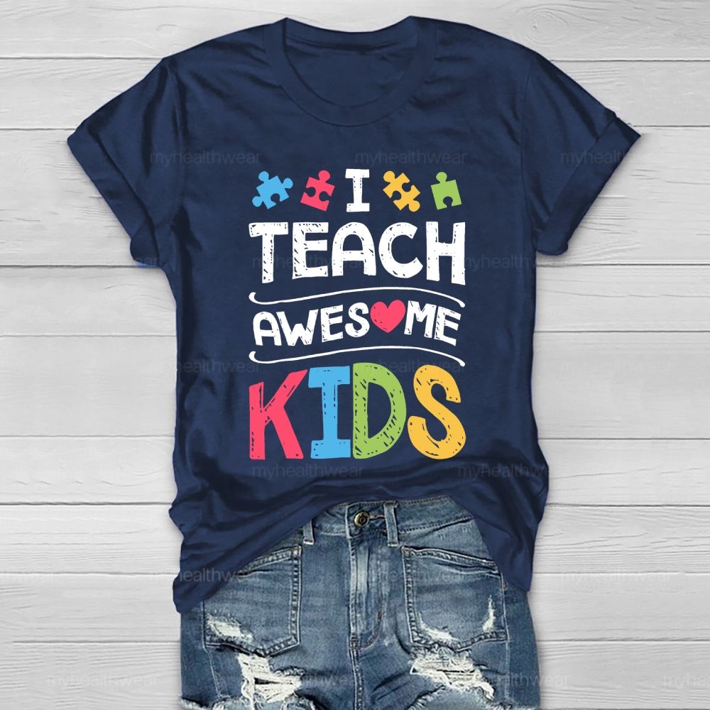I Teach Awesome Kids  Healthwear T-shirt