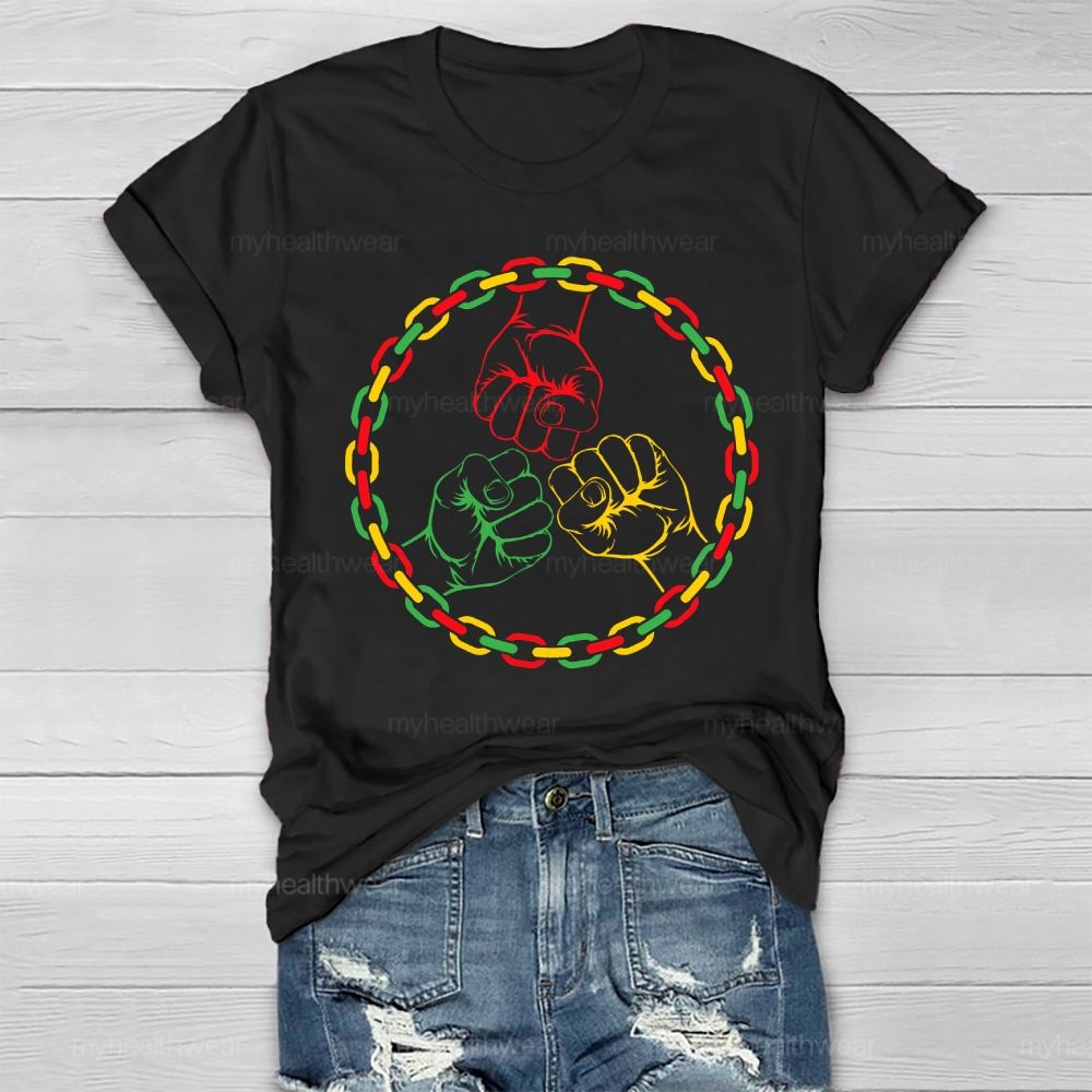 Black History Fist Healthwear T-shirt