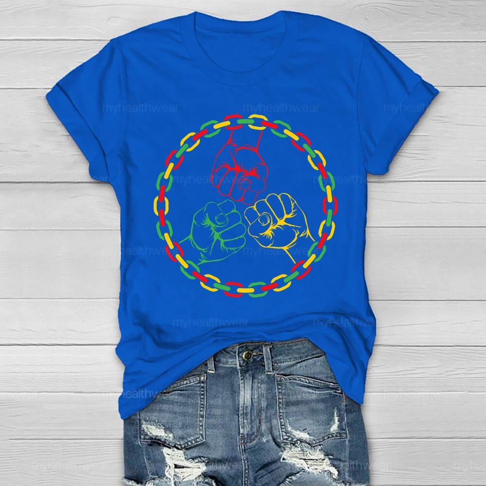 Black History Fist Healthwear T-shirt