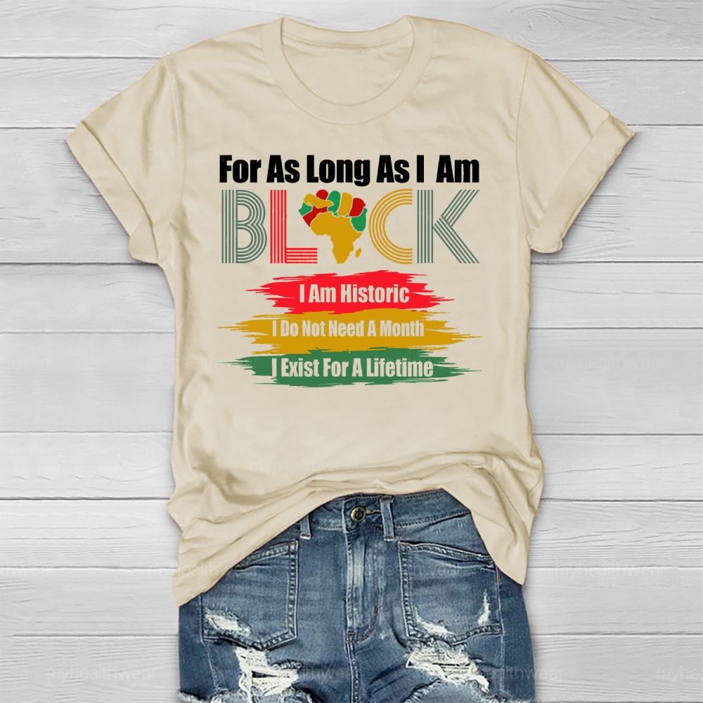 For As Long As I Am Black I'm Historic  Healthwear T-shirt