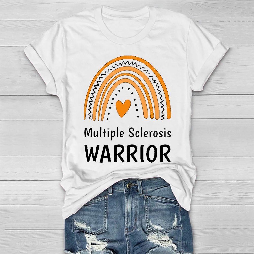 Multiple Sclerosis Warrior Rainbow Healthwear T-shirt