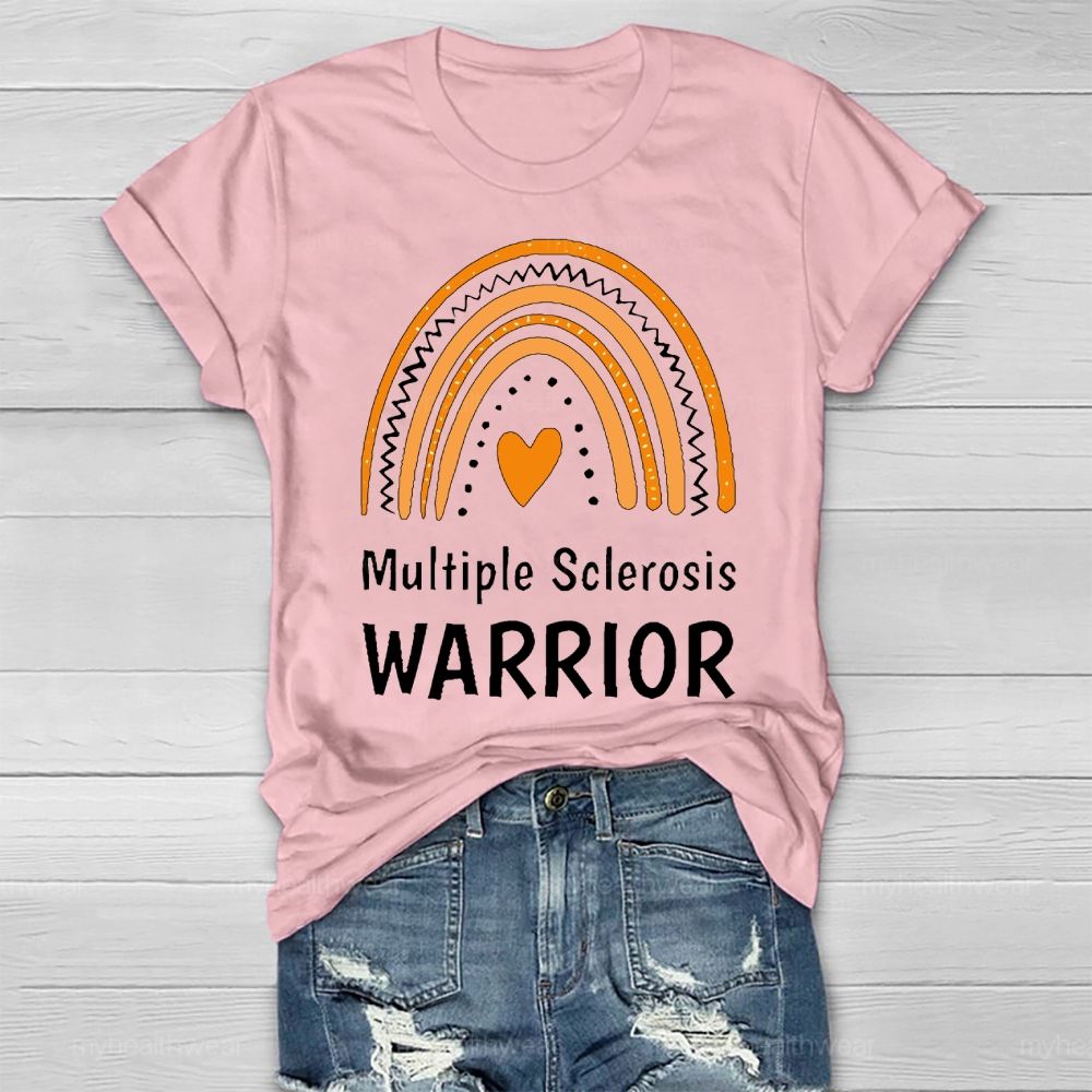 Multiple Sclerosis Warrior Rainbow Healthwear T-shirt