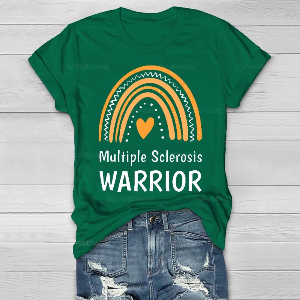 Multiple Sclerosis Warrior Rainbow Healthwear T-shirt
