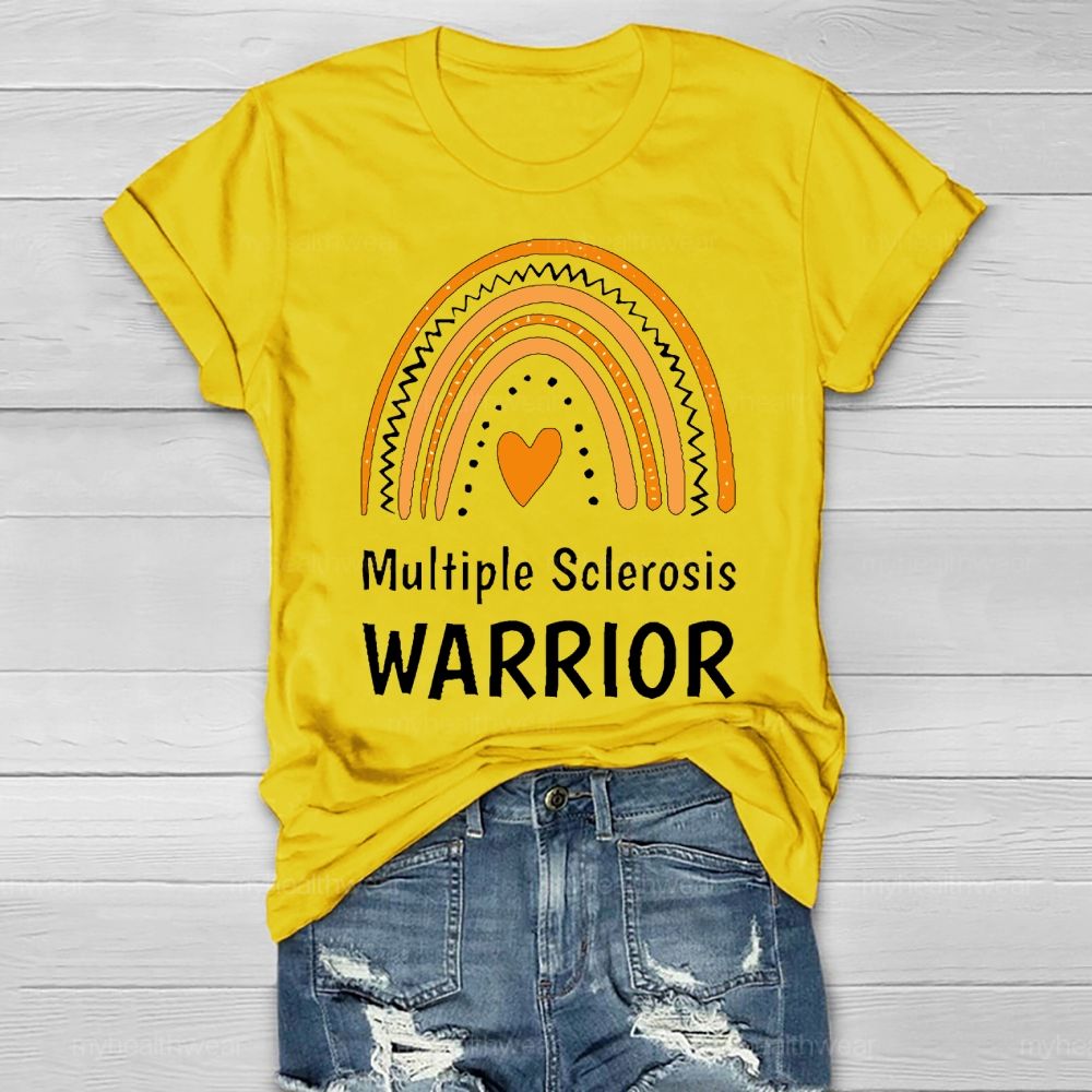 Multiple Sclerosis Warrior Rainbow Healthwear T-shirt