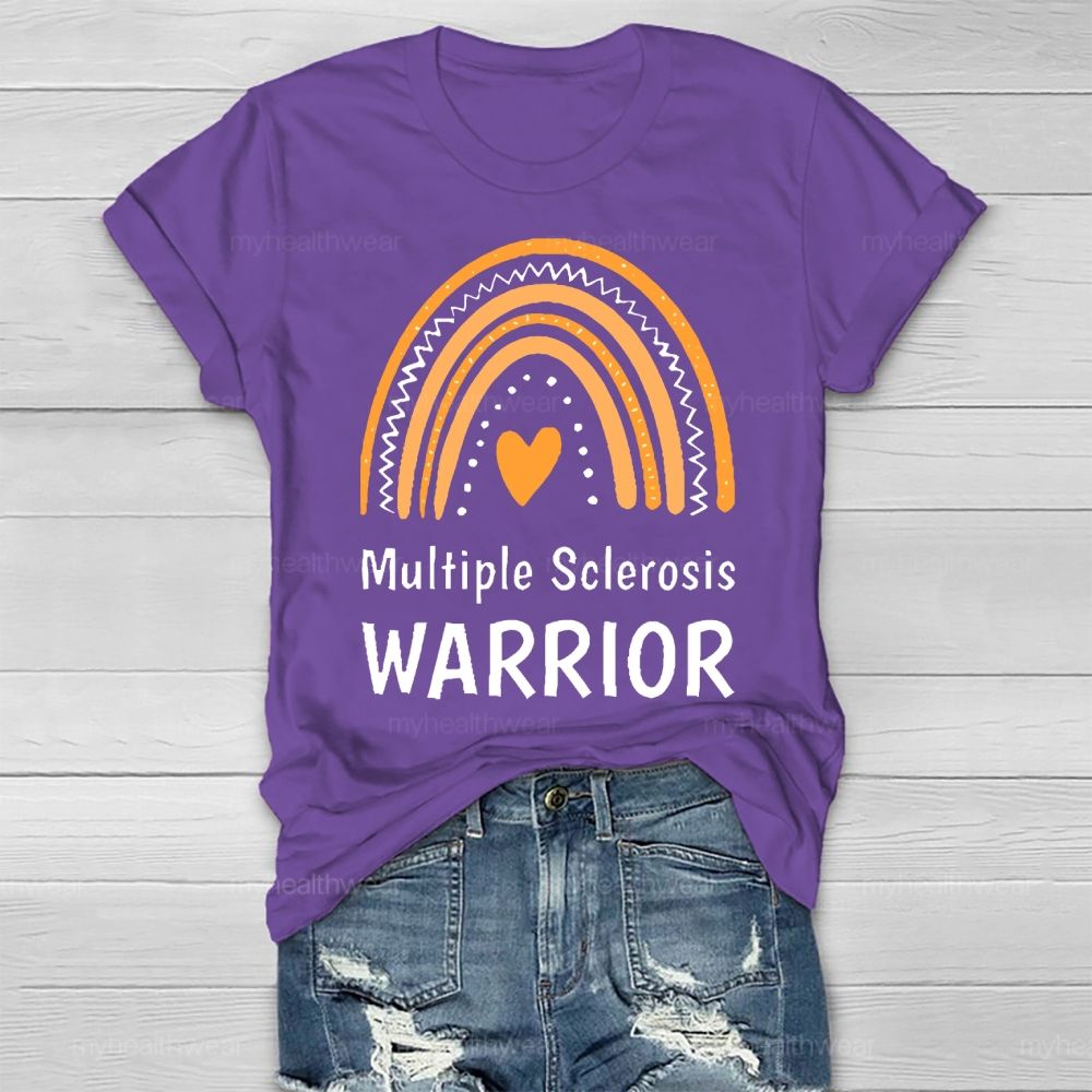 Multiple Sclerosis Warrior Rainbow Healthwear T-shirt
